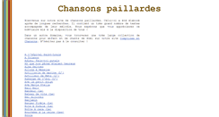 Desktop Screenshot of chansons-paillardes.com